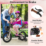14 Inches Kids Bike with Basket and Adjustable Handlebar for 3-5 Years Old