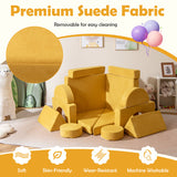 14 PCS Modular Kids Play Couch for Playroom and Bedroom-Gray