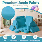 Kids Desk Chair Children Study Chair with Double Back Support and Adjustable Height-Blue