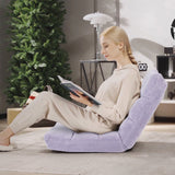 14-Position Adjustable Cushioned Floor Chair-Light Purple