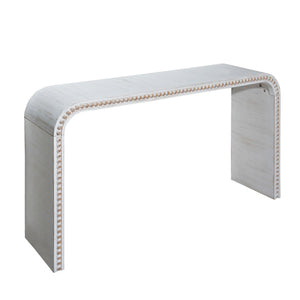 Washed White Console Table, 59in Entryway Table