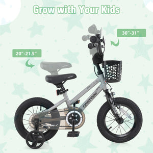 14 Inch Kids Bike Adjustable with Transparent Chain Cover for 4-5 Years Old