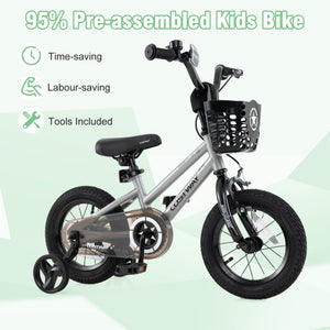 14 Inch Kids Bike Adjustable with Transparent Chain Cover for 4-5 Years Old