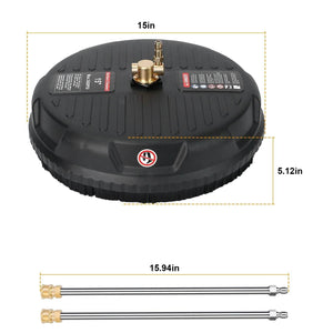 15" High Pressure Flat Surface Cleaner