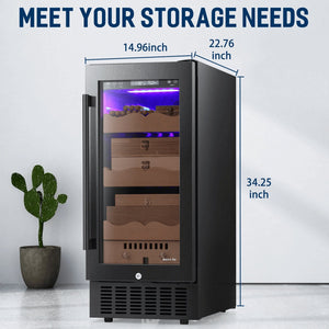 15 Inch Cigar Humidor Electric Humidor Black X5196H