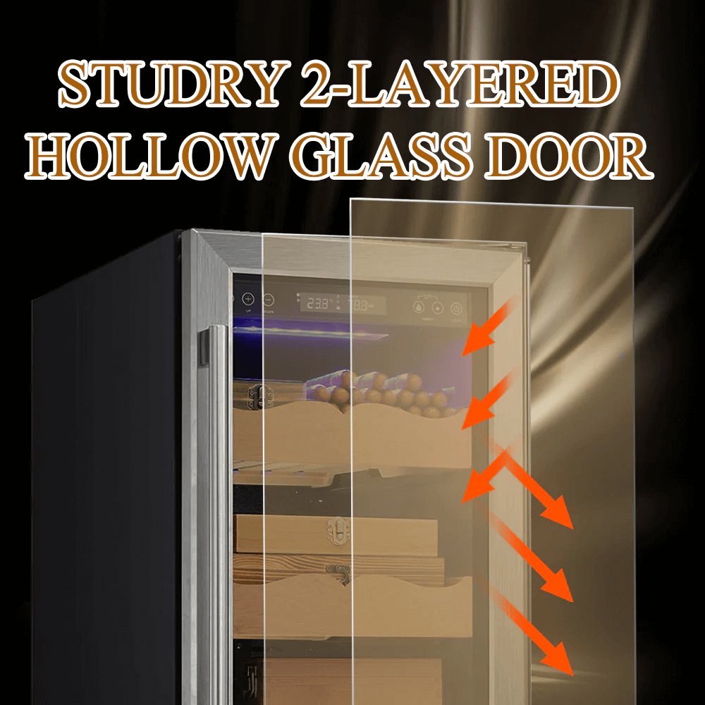 15 Inch Cigar Humidor Electric Humidor Silver Steel X5196