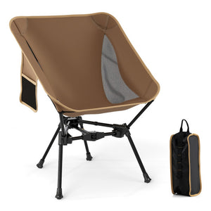 Portable Camping Chair with Compact Carrying Bag-Coffee