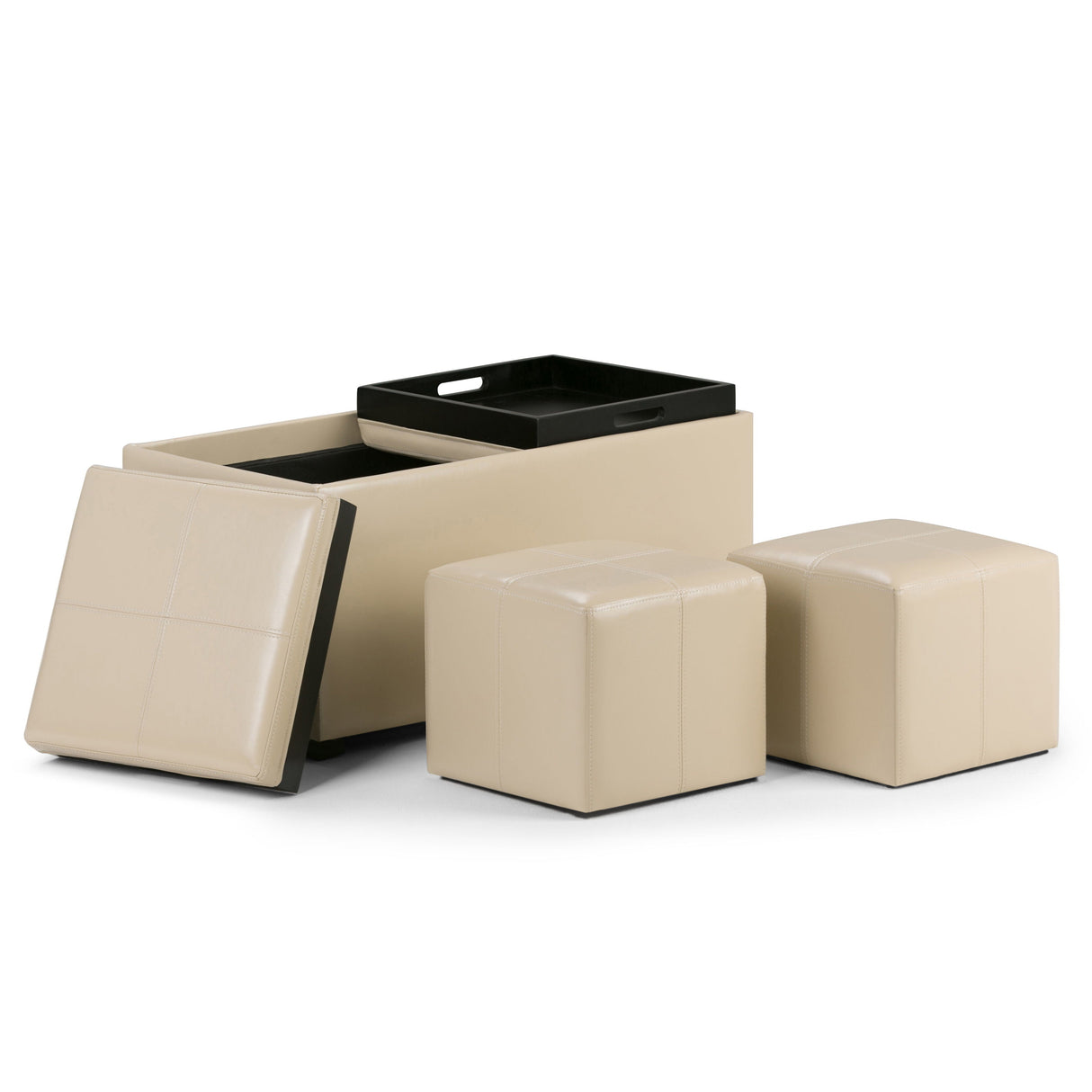Avalon - 5 Piece Storage Ottoman, Contemporary by Couch.com