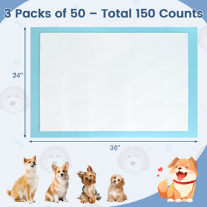 150  Pieces 24 x 36 Inch Pet Wee Pee Piddle Pad-S