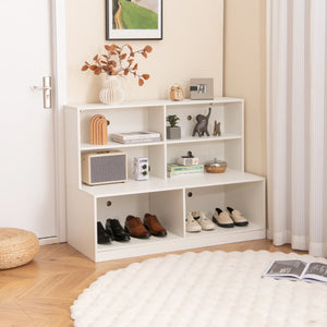 Entryway Shoe Cabinet with 2 Anti-tipping Kits-White