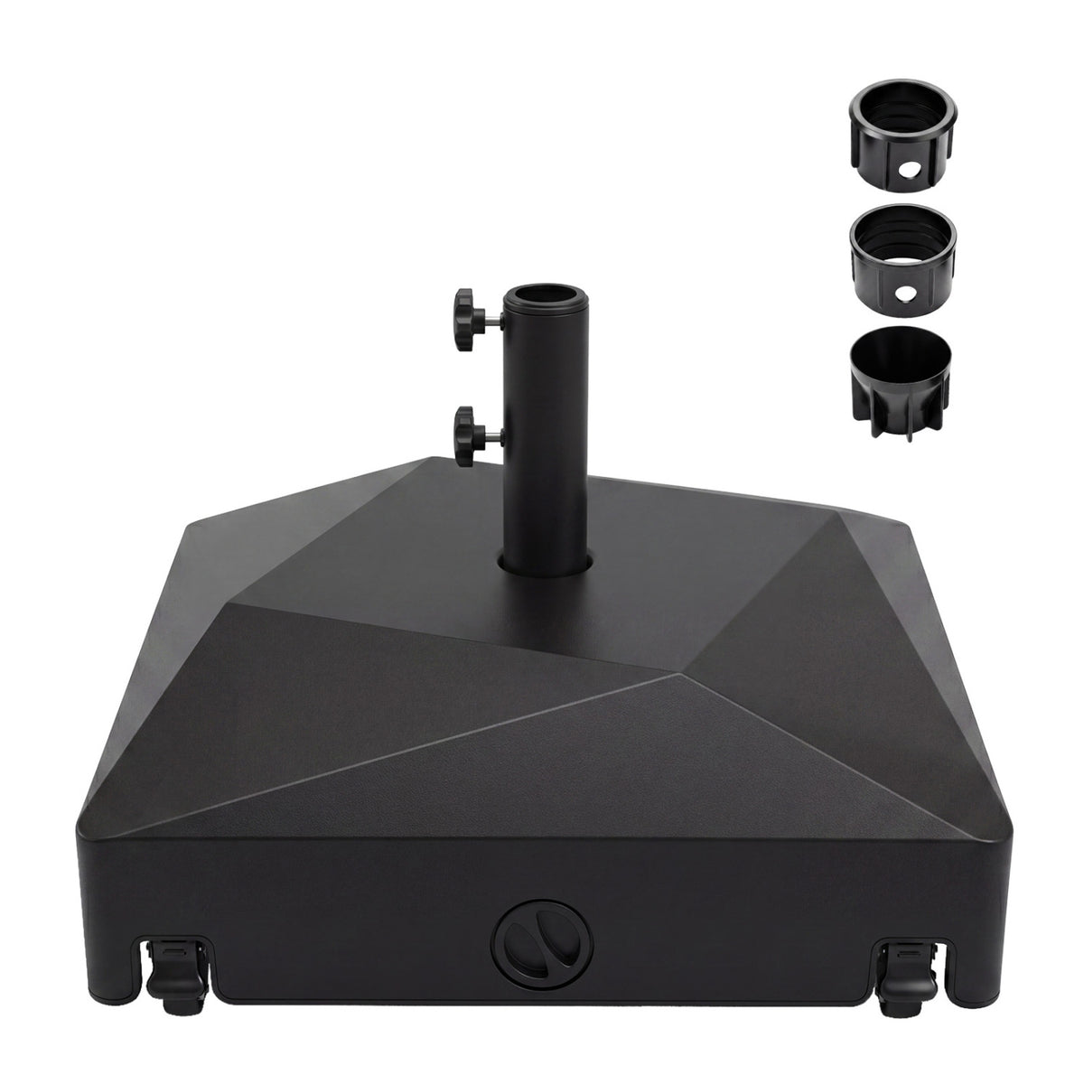 154lbs Mobile Fillable Patio Umbrella Base with 4 Wheels