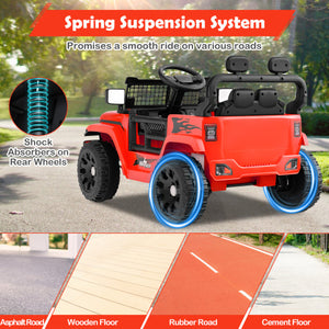 12V Kids Ride on Truck Car Battery Powered Electric Vehicle-Red