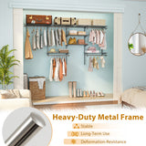 Vanity Desk with Flip Top Mirror Makeup Dressing Table-Rustic Brown