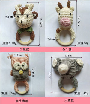 Wooden baby teether