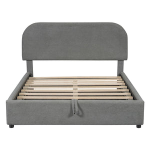 Upholstered Platform Bed With Hydraulic Storage System by Couch.com