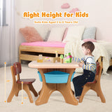 In/Outdoor 3-Piece Plastic Children Play Table & Chair Set