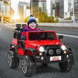12V 2-Seater Ride on Car Truck with Remote Control and Storage Room-White