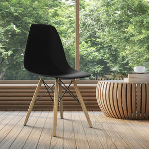 Set of 2 Mid-Century Modern DSW Dining Side Chair-White