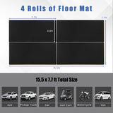 15.5 x 7.7 FT Garage Floor Mat 7 mm Thickened PE Flooring Rolls Pack of 4