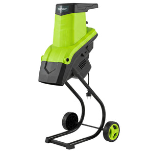 15-Amp Electric Wood Chipper Shredder Mulcher 1.8 Inch Max Cutting Diameter-Green
