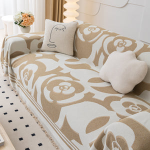 Chenille Sofa Cover Blanket, Couch Cover Blanket Throws for Couches Living Room Furniture Throw Covers