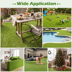 15 x 7 Feet Artificial Turf Rug with Low 0.75 inch Pile Height