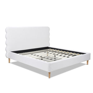 Stockholm - Modern Wavy Headboard Platform Bed by Couch.com