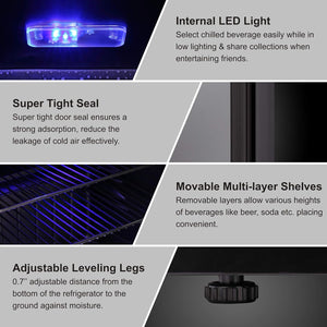 1.6 Cu.ft Mini Beverage Refrigerator and Cooler W5836H