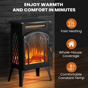 16" Free Standing Electric Fireplace Stove S180
