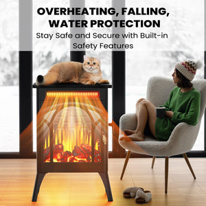 16" Free Standing Electric Fireplace Stove S180