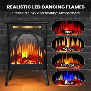 16" Free Standing Electric Fireplace Stove S180