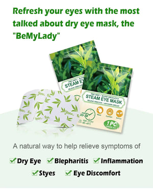 16 Packs Steam Eye Masks for Dry Eyes, Green Tea Warm Eye Mask, Relief Eye Fatigue Hot Sleep Eye Mask for Puffy Eyes Mask, Disposable Moist Heating Compress Pads for Sleeping, Self Heated Eye Mask