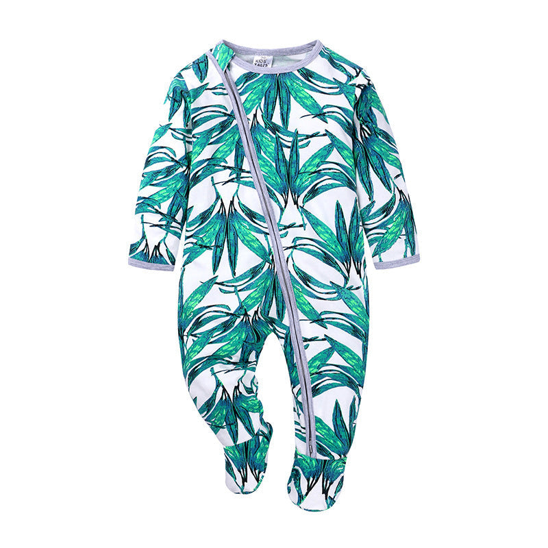Baby Double Zipper Baby Long Sleeved Climbing Spring Jacket