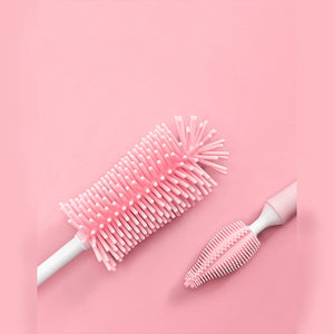 Baby Silicone Baby Bottle Brush Straw Scrubbing Baby Bottle Brush Cleaning
