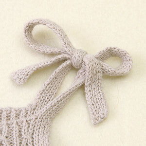 Baby Onesies Girls' Knitted Sling Ruffled Fart Romper