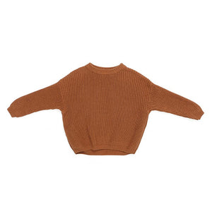 Solid Csul Sweter Sloucy Soft Wool Itted