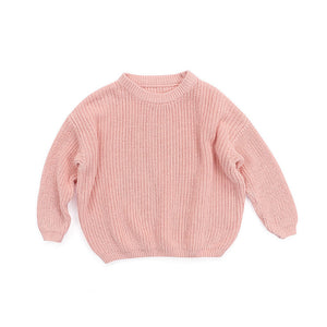Solid Csul Sweter Sloucy Soft Wool Itted