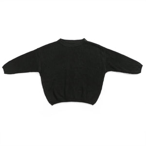 Solid Csul Sweter Sloucy Soft Wool Itted