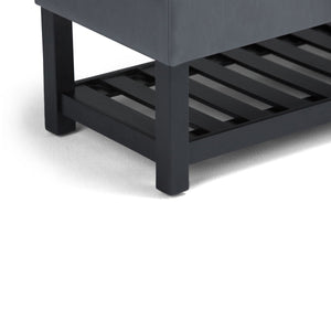 Saxon - Upholstered Transitional Storage Ottoman Bench by Couch.com