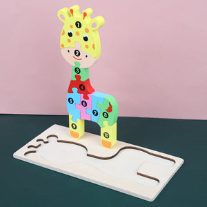 Children's Cartoon Number Animal Puzzle