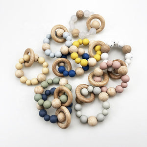 Spot Wholesale Baby Teether Bracelet Food Grade Silicone Baby Soothing Molars