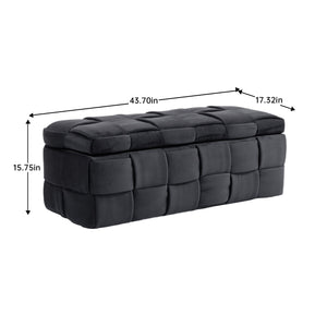 Upholstered Storage Ottoman With Safety Hinge by Couch.com