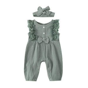 Multicolor Lace Sleeveless Romper