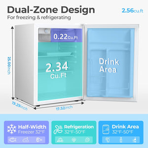 1.6\2.6\3.2 cu. ft Mini Fridge with Freezer