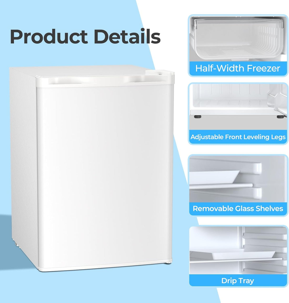 1.6\2.6\3.2 cu. ft Mini Fridge with Freezer