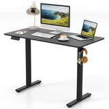 48 Inch x 24 Inch Ergonomic Electric Standing Desk with 3 Memory Settings for Home Office-Black