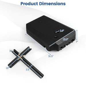 165 LBS  Cantilever Umbrella Base with Wheels and Cross Base