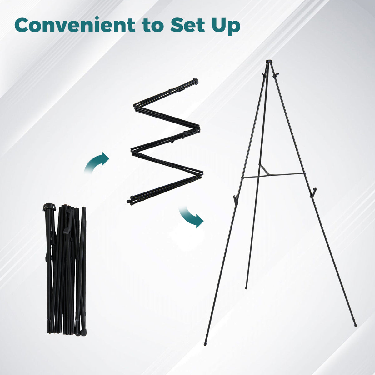 166 CM Metal Easel Stand Set 6-Pack-Black