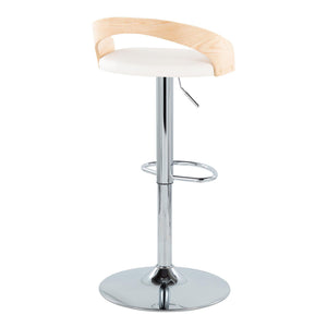 Grotto - Mid Century Modern Adjustable Height Barstool & Swivel With Oval Footrest (Set of 2) by Couch.com