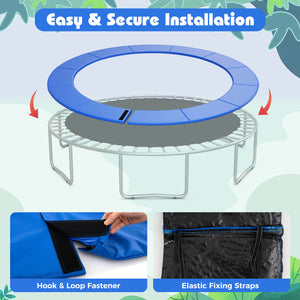 16 Feet Trampoline Pad Replacement Safety Pad with Fixing Straps (Blue)